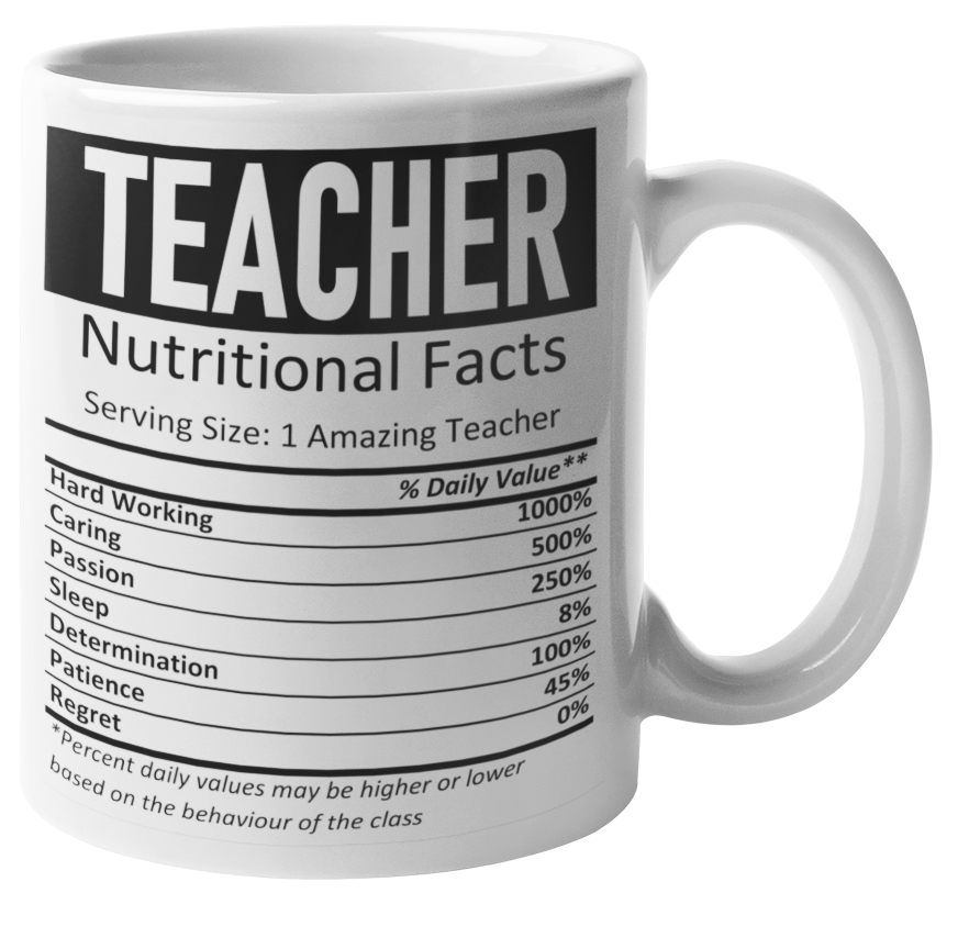 Teacher Nutritional Facts Coffee Mug | Shop Today. Get it Tomorrow ...