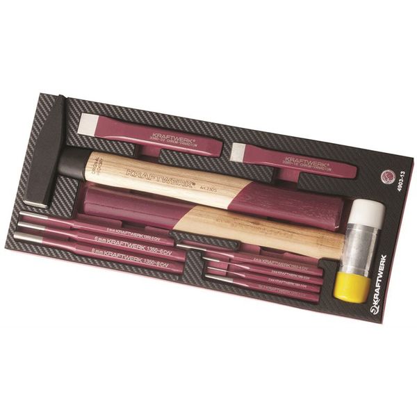 Kraftwerk 11-Piece Hammer &amp; Punch Tool Trolley Insert