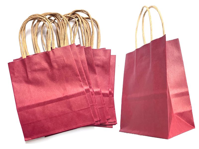 Bead cool -Gift Bag Bulk -Maroon - 15cm(H) by 11cm(L) by 6cm(W) - 12pcs