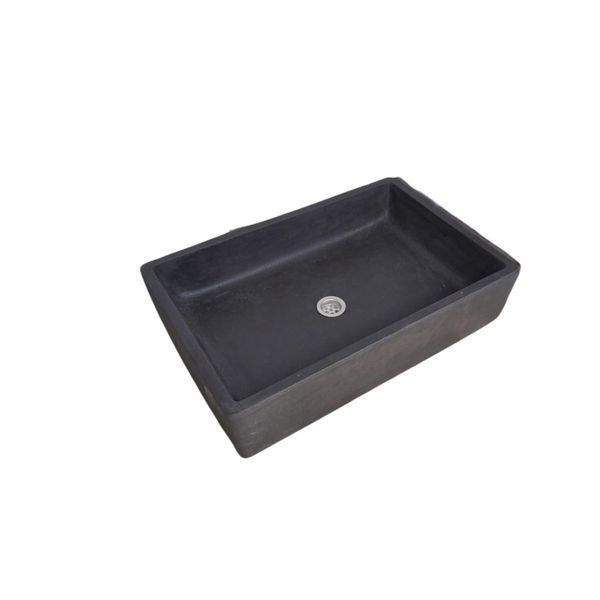 Black Concrete Sink for Kitchen or Bathroom 605 x 410 x 130mm