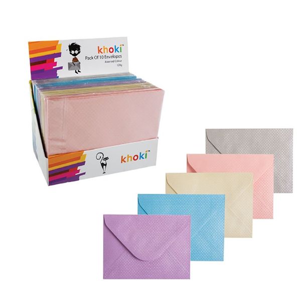 Bulk Pack x 4 Envelopes 11x16cm 120gr Colour 10pcs Per Pack