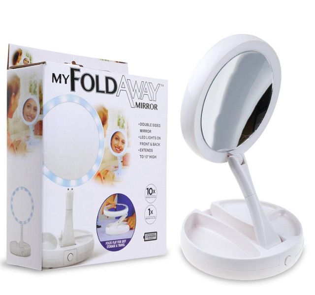 My Fold Away LED Makeup Mirror Double – sided Rotation