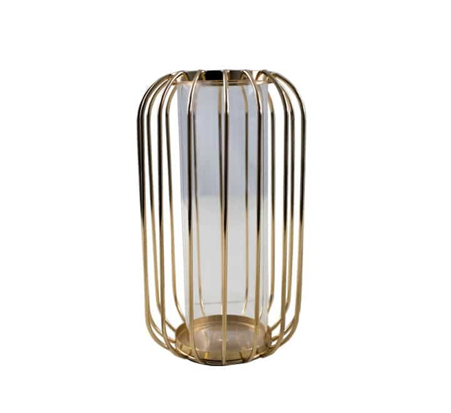 Gold Candle Stand with Glass