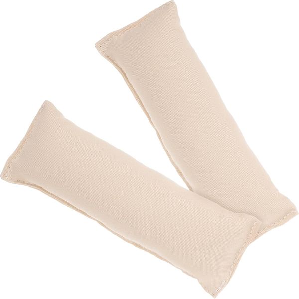 2pcs Cotton Elbow Mat and Wrist Rest Pad 13x5cm Creamy White Anti-Slip