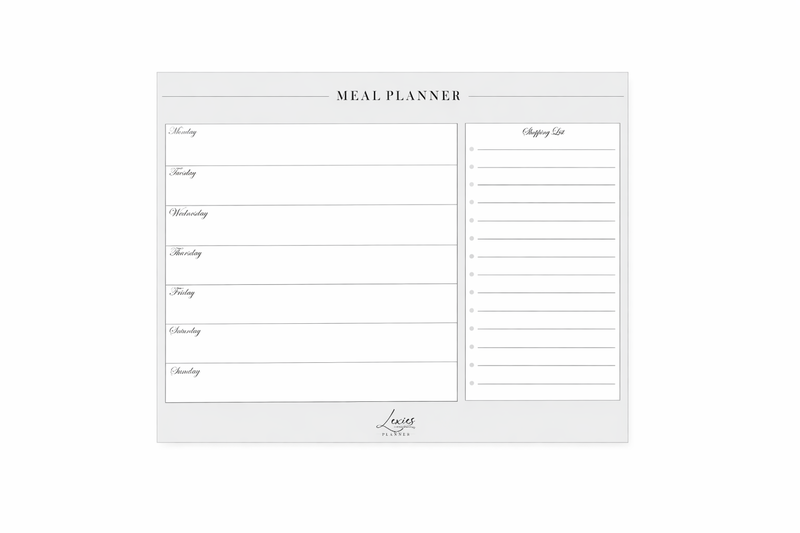 Grey Meal Planner Fridge Magnet image