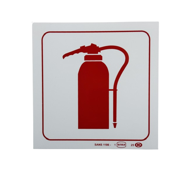 MS Fire Extinguisher ABS Sign (190mm x 190mm)