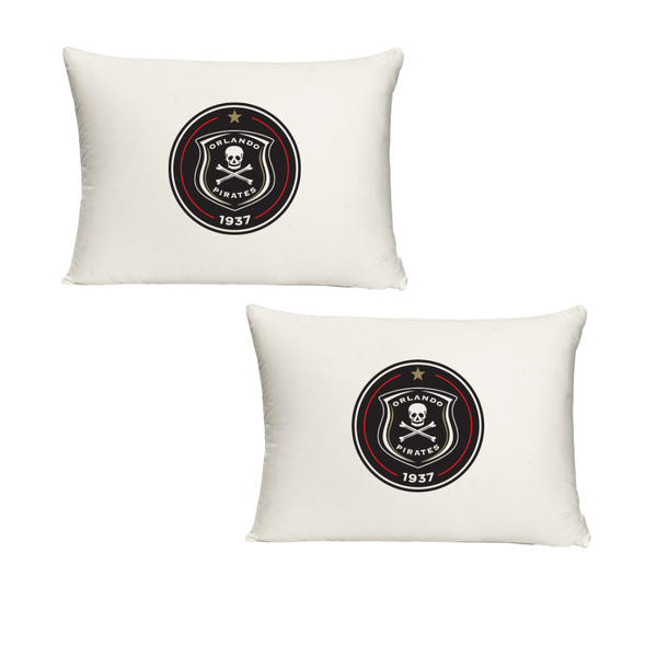 Katz Designs - Orlando Pirates White Polyester Plain Standard Pillowcase