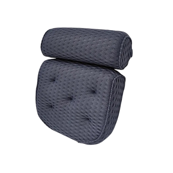 4D Memory Foam Bath Pillow Grey