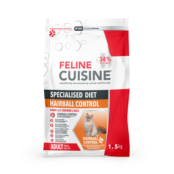 Feline Cuisine Specialised Diet Hairball Control - 1.5kg