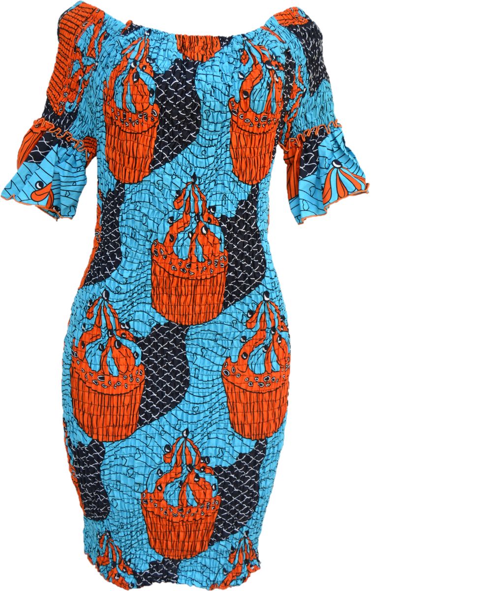 Ankara African Smoked Bodycon Dress | Buy Online in South Africa ...