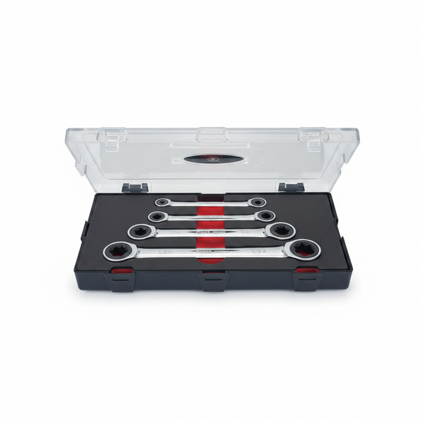 Force 4 Piece Star Double Gear Wrench Set E6-E24