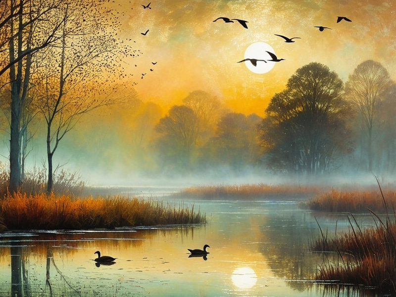 Modern Canvas Wall Art Home Decor -Autumn Sun 02