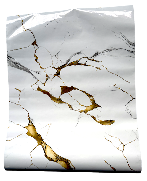 10 Meter Gold and White Luxury Wallpaper