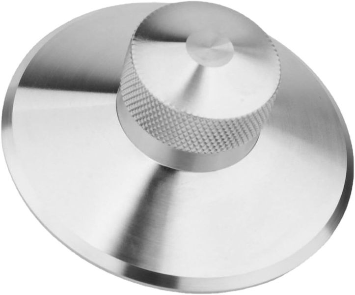 All-Aluminum Silver Vinyl Record Weight Stabilizer Compatible with LP &amp; Pi