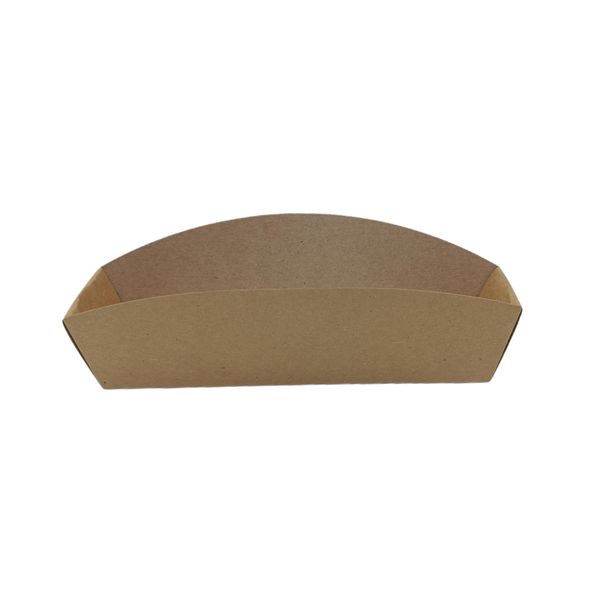 Kraft Open Taco Boxes 17.5cm - Sustainable Disposable Packaging - 25 Pack
