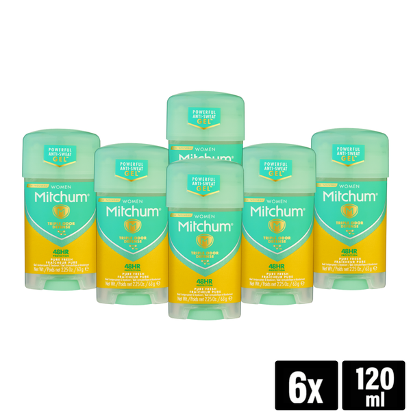 Mitchum Advanced Gel Women Pure Fresh 63g x 6 Pack
