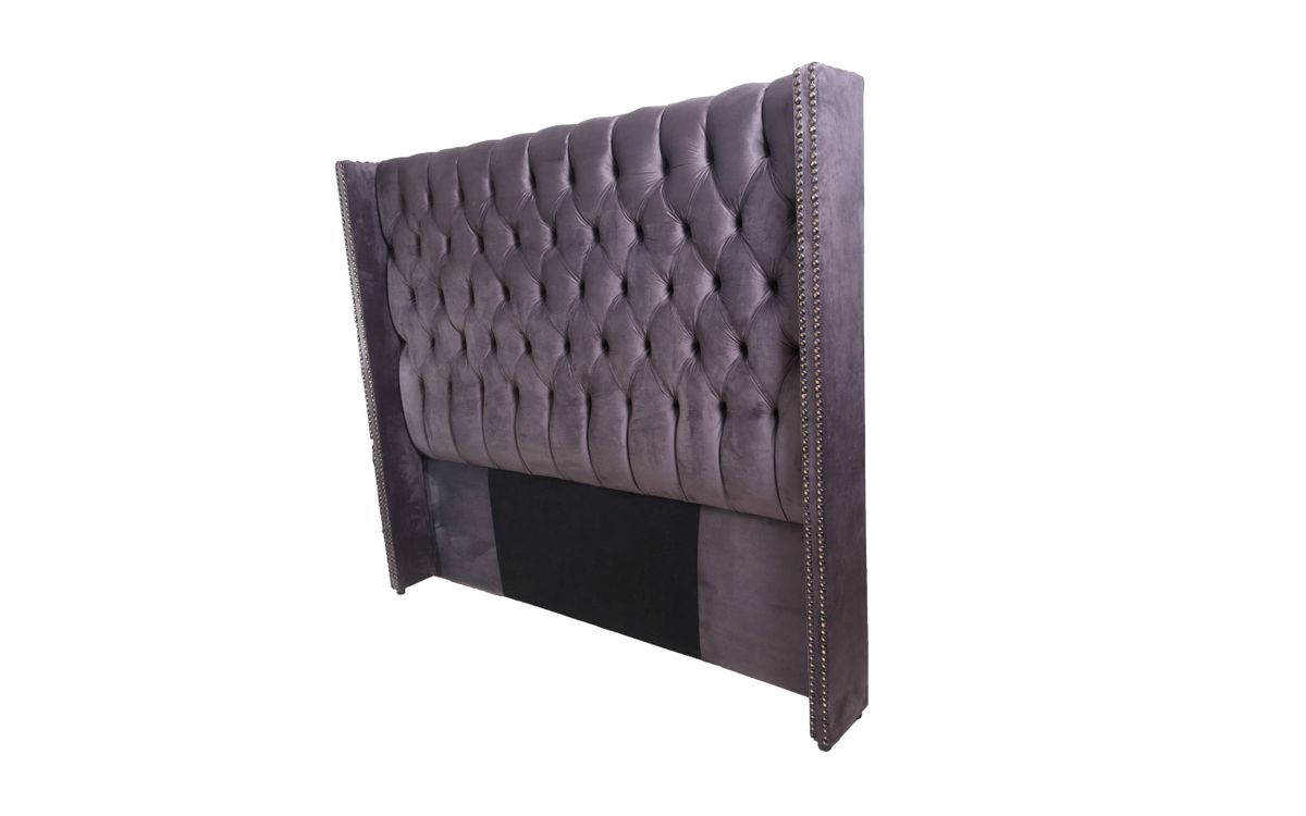 Olivia Deepbutton Headboard Dark velvet Grey Shop Today. Get it