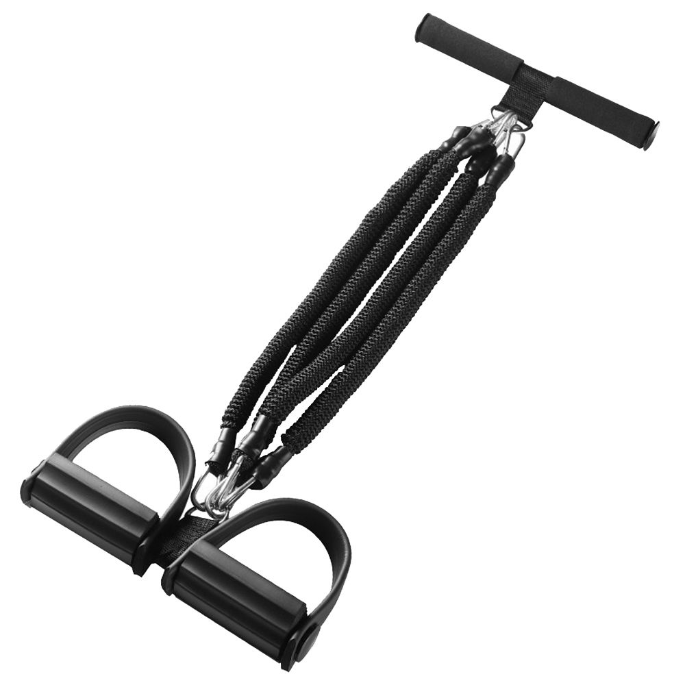 4 Tube Pedal Resistance Band Tension Elastic Pull Ropes for Fitness