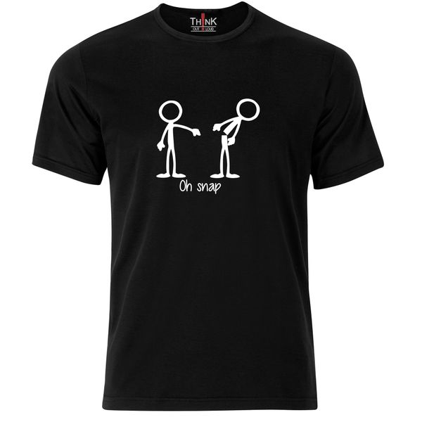 Think Out Loud Men "Oh Snap" Short Sleeve Tshirt Black