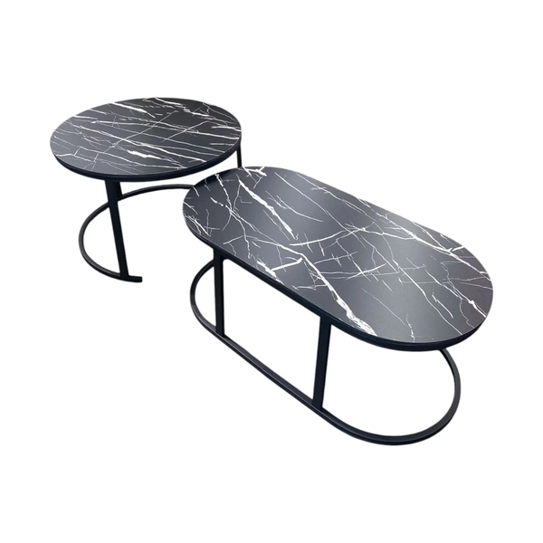 2-Piece Modern Nesting Coffee Table Set