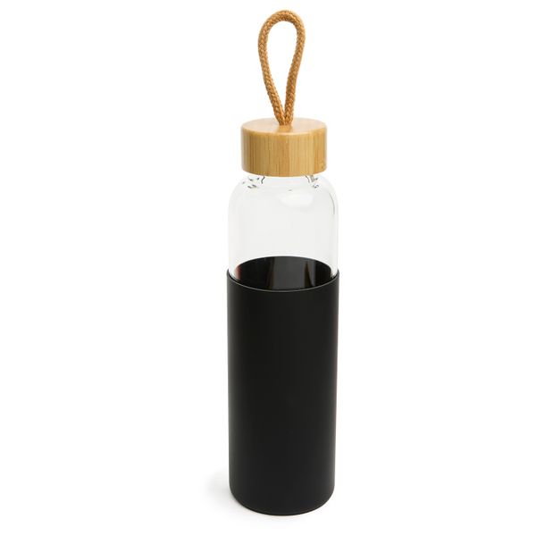 George &amp; Mason - Glass Bottle with Silicone Sleeve - Black