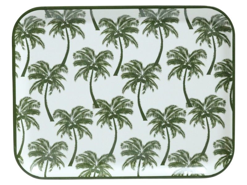 Melamine Serving Tray Palm Motif 37x29cm