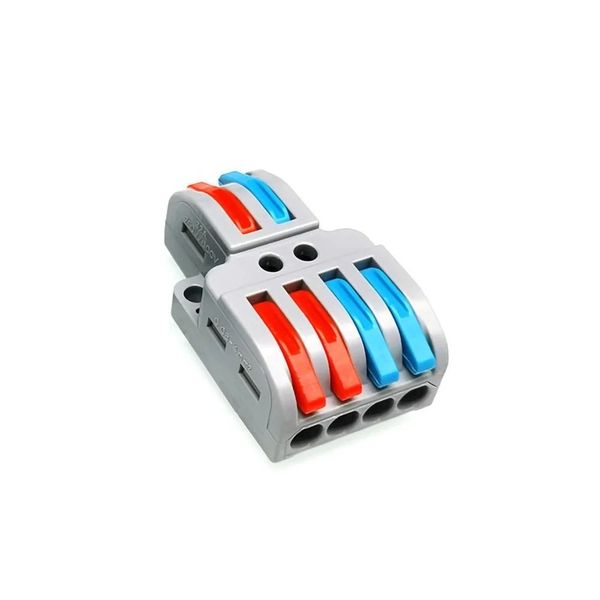 32A 12V-450V 1MM-4MM 2 In 4 Out Splicing Terminal Block 10 Pack