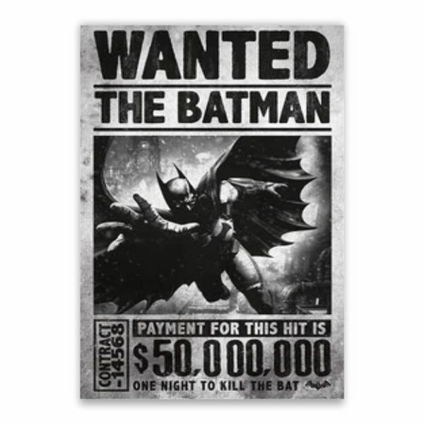 Wanted Batman Poster - A1