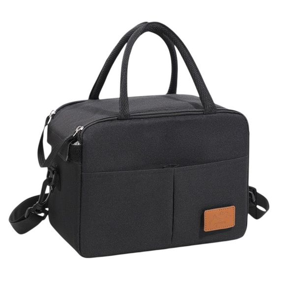 Multi-Pocket Lunch Bag Large Capacity Insulated Picnic Bag Cooler Bag 25cm