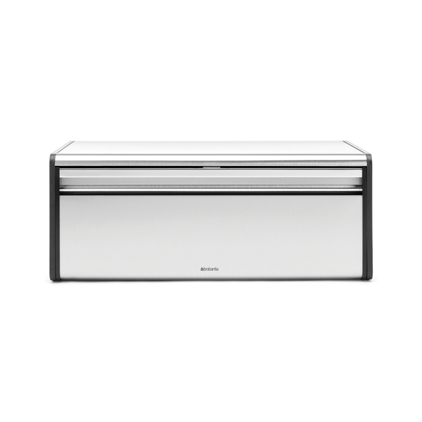 Brabantia - Fall Front Bread Bin, Regular - Matt Steel