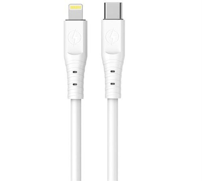 SlingTech USB Type-C To Lightning Fast Charge Data PD20w White Cable-2m