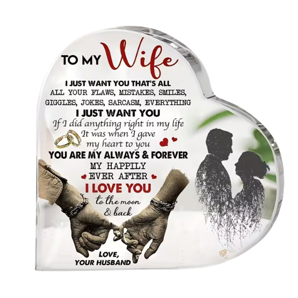 Romantic "To my Wife" Keepsake Gift