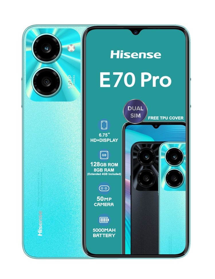 Hisense E70 Pro 128GB Dual Sim - Turquoise Blue