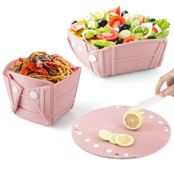 3 in1 Silicone Collapsible Bowl,Plate, or Cup,Save Space Camping Essentials