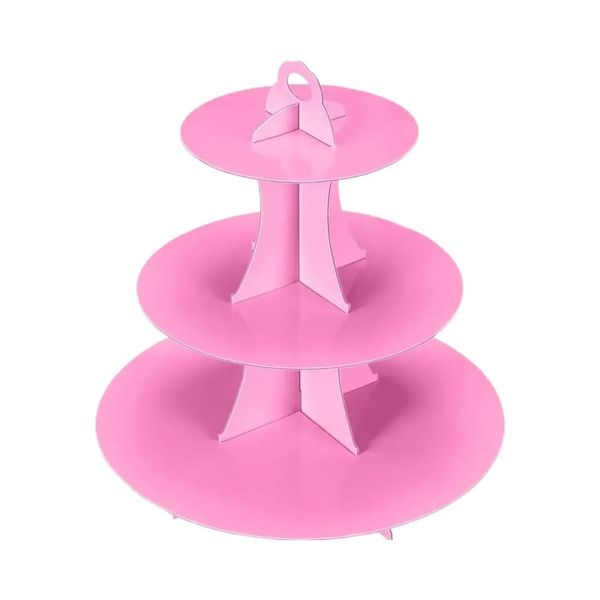 Cardboard Cake Stand Holder 3 Tiered DIY Cupcake Holder Stand Tower Set
