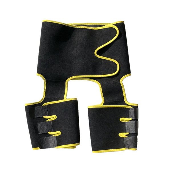 3 in1 Neoprene Sweat Thigh and Waist Trimmer - Yellow