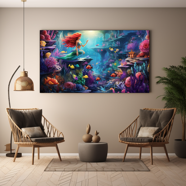 Canvas Wall Art - Enchanted Underwater Mermaid - BK0105