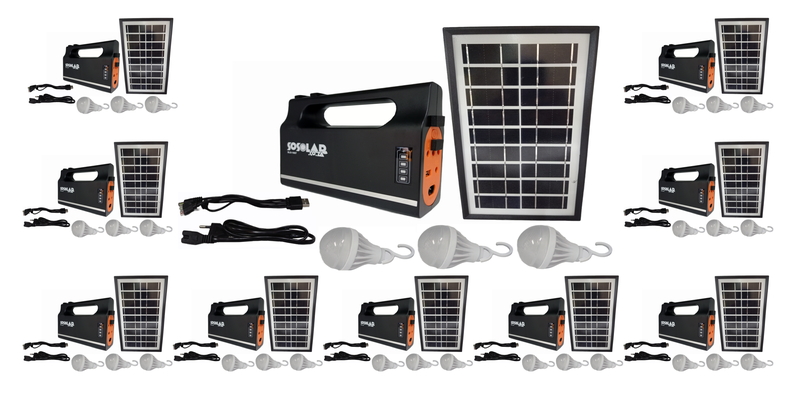 Solar Light and Cell Charging System Pack of 10