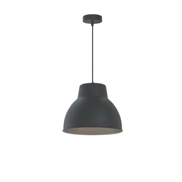Pendant Lamp E27 1x60w D31cm Iron Matt Black
