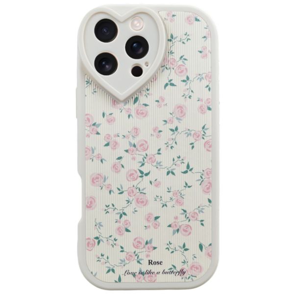 Roses And Heart Camera Detail Phone Case Compatible With iPhone 16 Pro Max