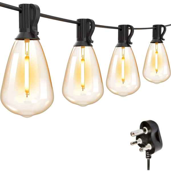Stellar Lighting 25 Vintage LED Bulbs String Light - 10m Outdoor Garden