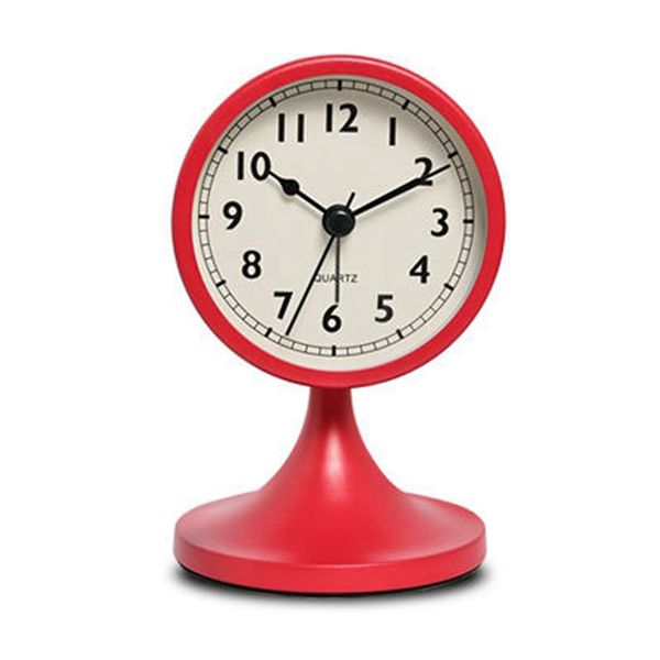 Nordic Metal Round Alarm Clock Silent Table Clock Home Decor D