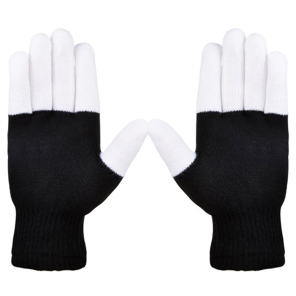 LED Flashing Rave Gloves, Colorful Light Up Gloves for Party Festivals