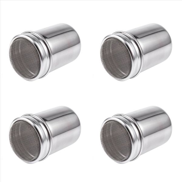 Silver Stainless Steel Mesh Tube Type Salt Shaker Spice Jar
