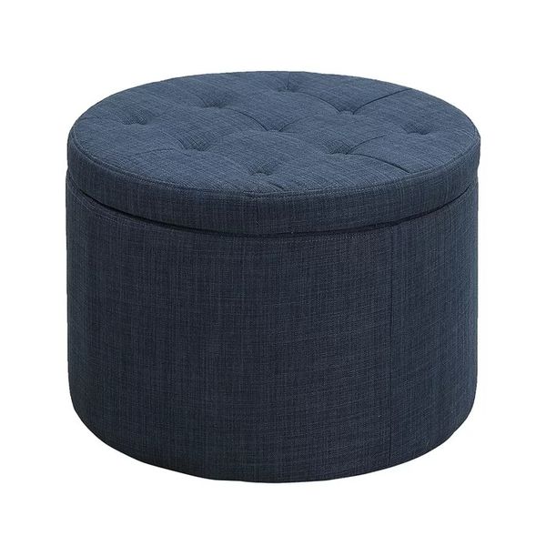 Stansell 22'' Wide Round Storage Ottoman
