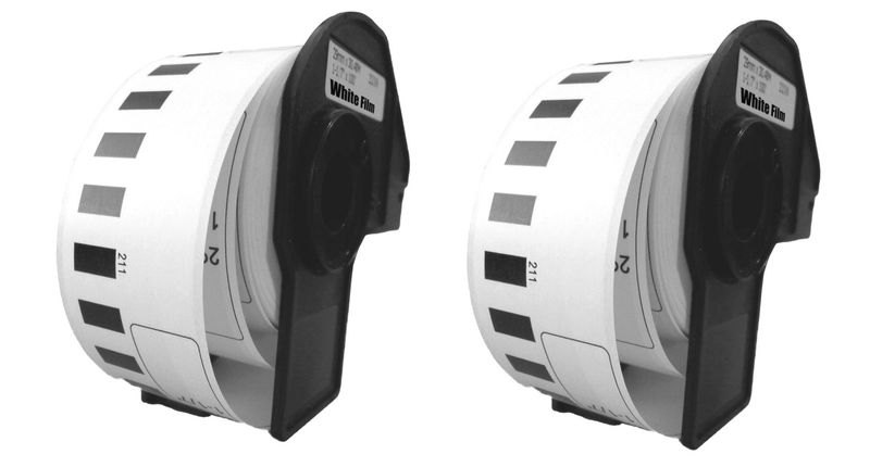 Compatible Brother DK 22211 - 29mm Continuous Film Labels x 2