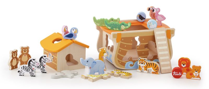 Sevi Wooden Noah's Ark Set - 24 pieces
