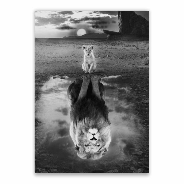 Strong Mindset Lion Poster - A1