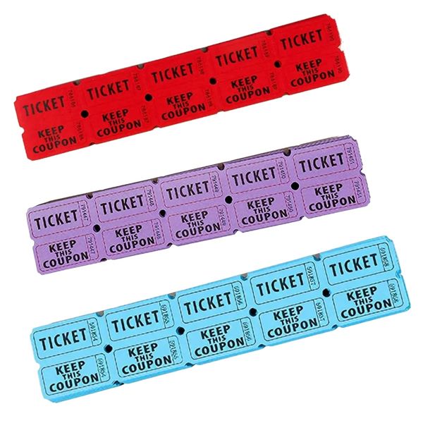 Decor Writable Double Roll Raffle Tickets - Set of 3 (200 Pieces)