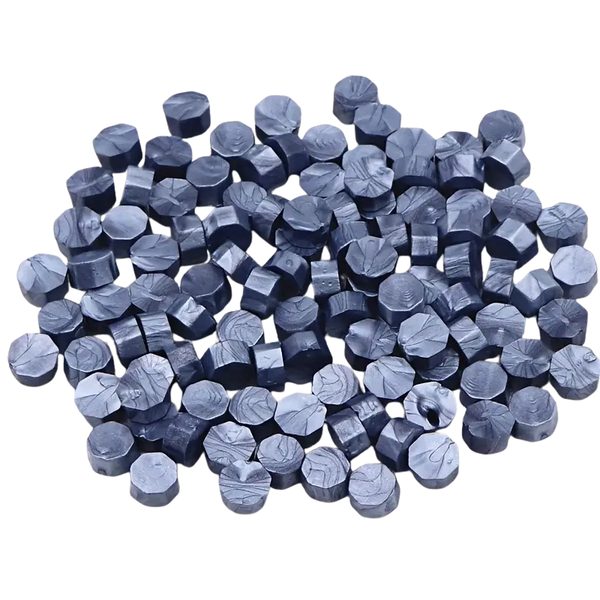 Wax sealing beads - Gray Blue - 100 pieces